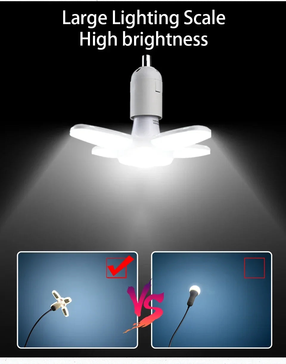 Lámpara LED Plegable E27 para el Hogar y Garaje