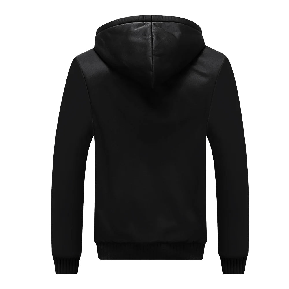Chaqueta de Invierno con Capucha para Hombre - Camuflaje Forro Polar