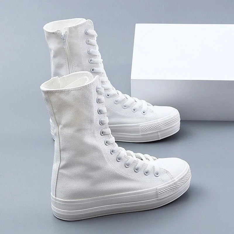 Zapatillas de Lona para Mujer con Caña Alta