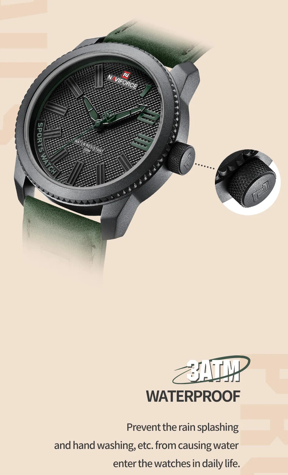 Reloj Analógico de Cuarzo NAVIFORCE Militar para Hombre