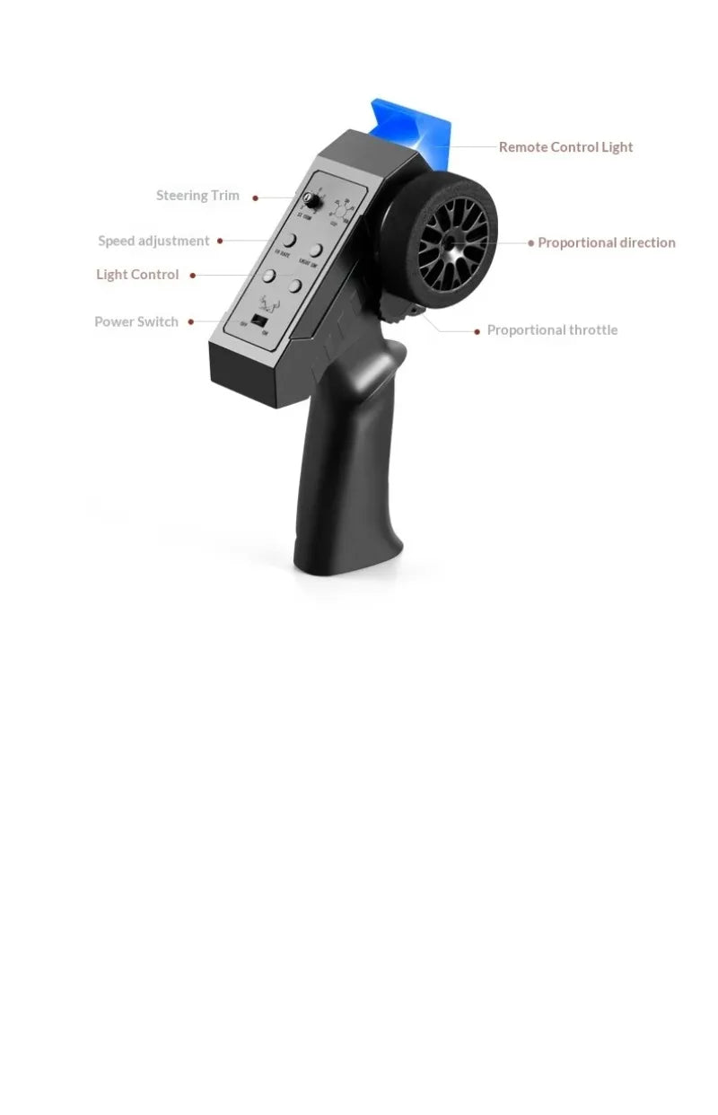 Coche Todoterreno RC 1:12 con Control Remoto, 4WD, Totalmente Proporcional