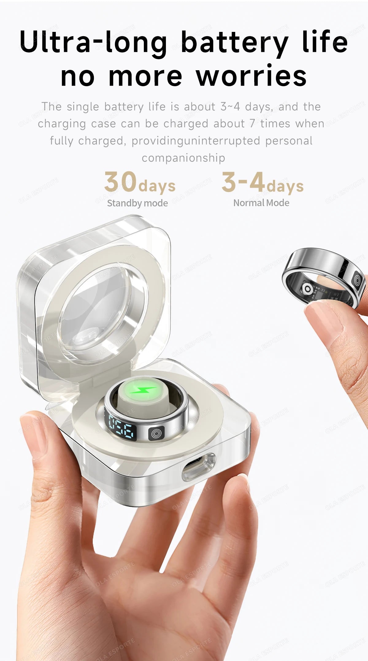 Nuevo Anillo Inteligente 2026 con Pantalla, Gestos, Video, Resistencia al Agua 5ATM, Cámara Remota, Monitoreo de Presión Arterial para Hombres y Mujeres