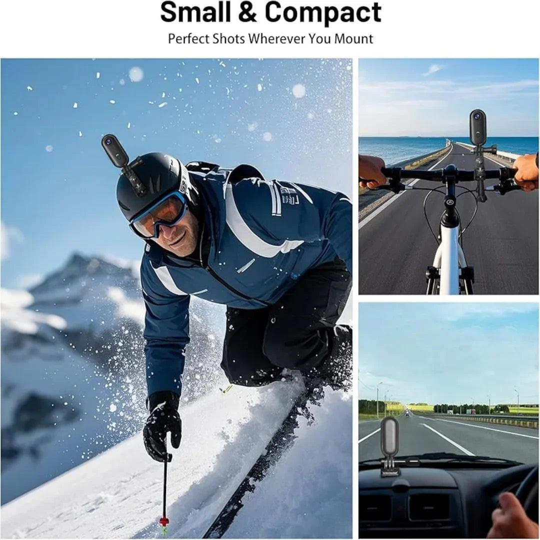 Cámara de acción 4K impermeable con WiFi para casco y bicicleta
