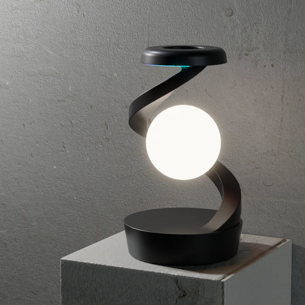 Lámpara de Mesa Flotante con Cargador Inalámbrico RGB