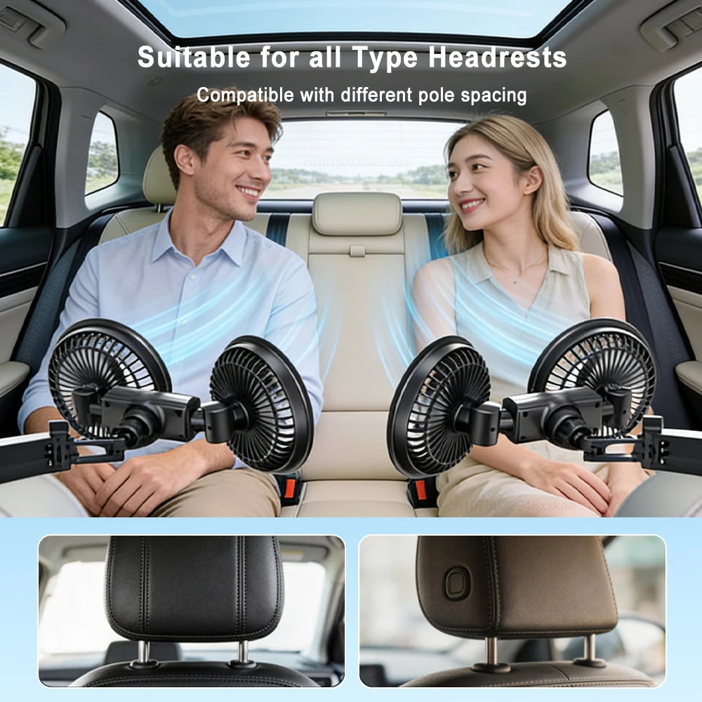 Ventilador para Auto 360° de 3 Velocidades USB
