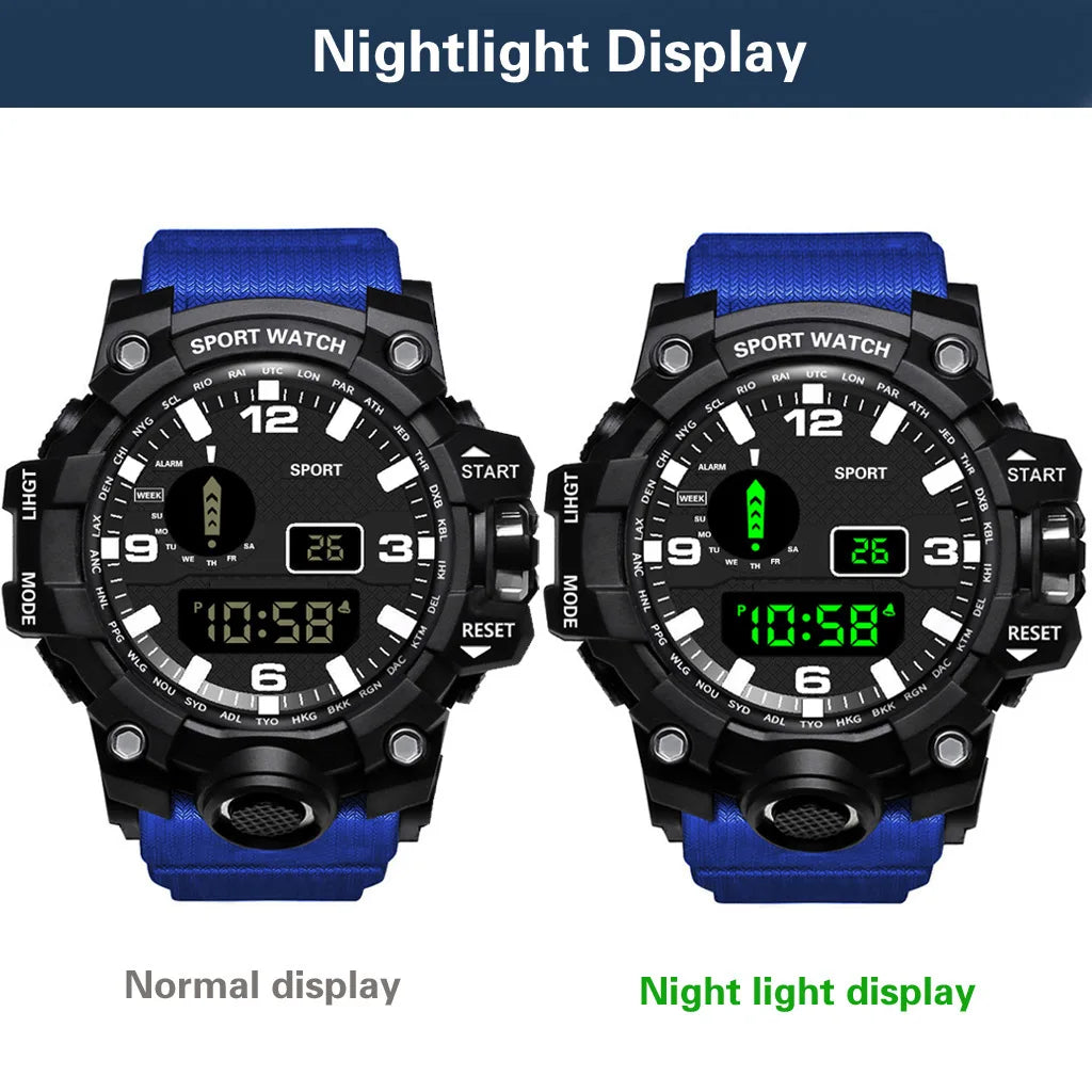 Reloj Deportivo Digital LED YIKAZE Militar Multifuncion
