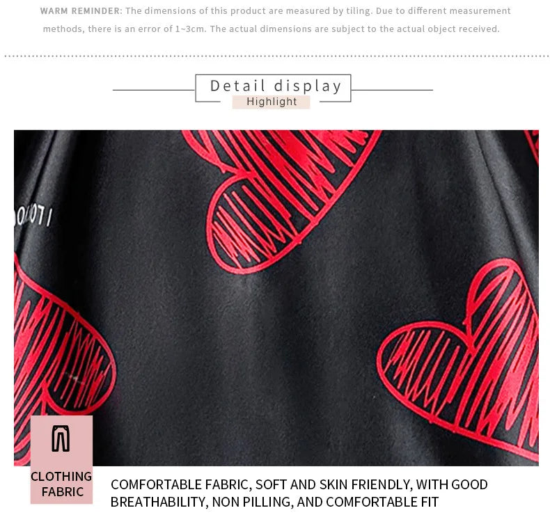 Camisón de Satén con Estampado de Labios | Mini Vestido de Dormir