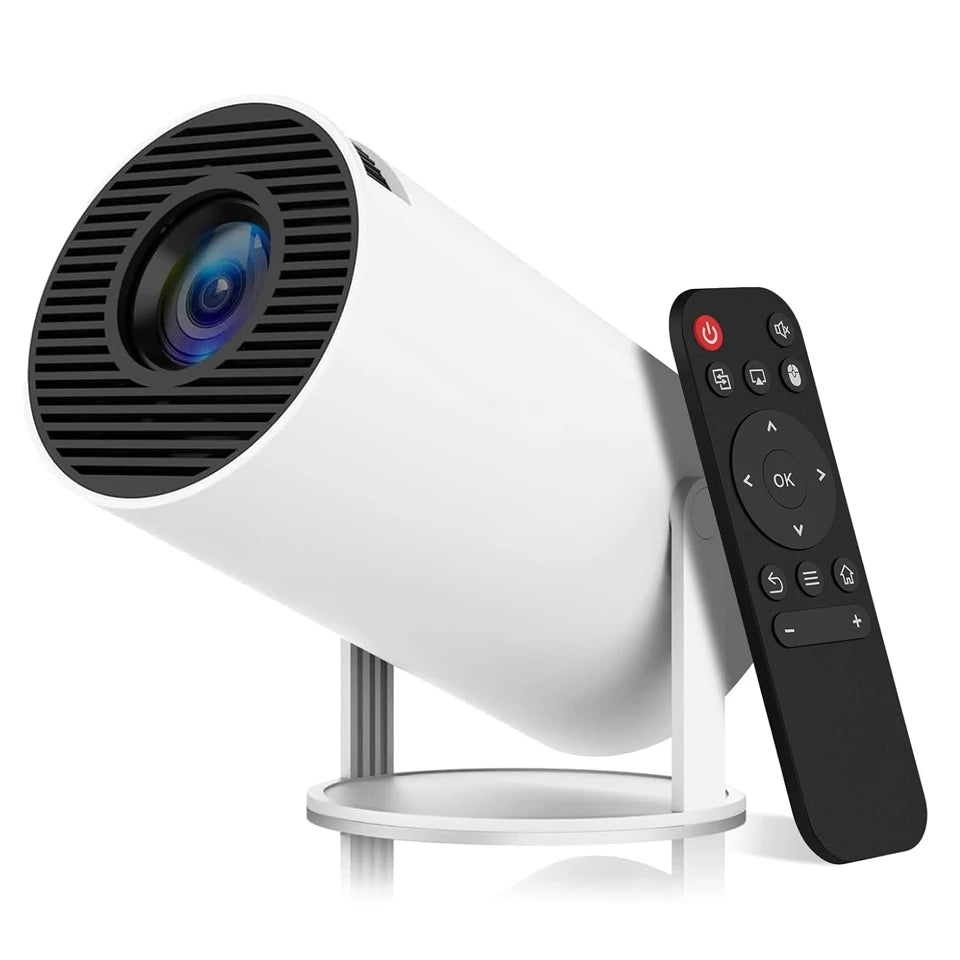 Mini Proyector XFY HY300 con WIFI 5G y Bluetooth, Compatible con 4K 1080P, Proyector Portátil 180 °   Proyector Keystone Automático Giratorio