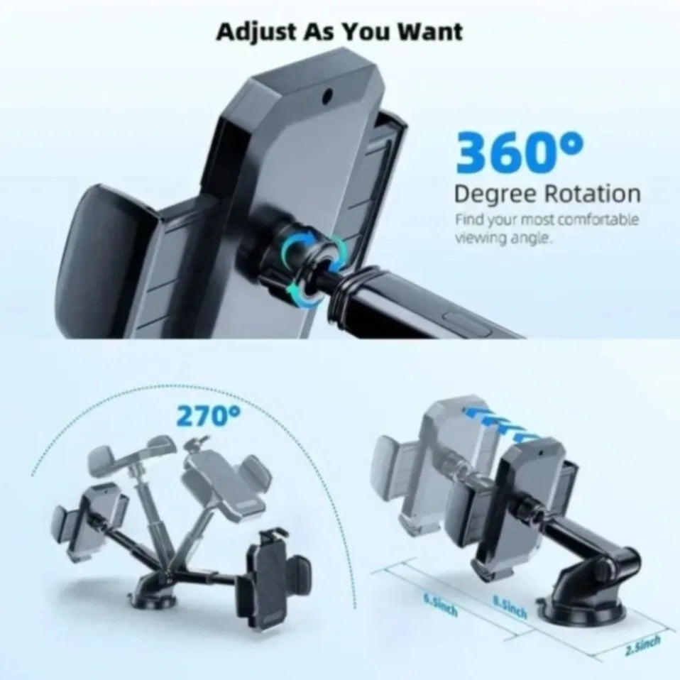 Soporte Universal para teléfono de coche, soporte multifuncional para salpicadero, parabrisas, ventilación, ventosa, soporte para teléfono GPS para iPhone, Samsung, Xiaomi