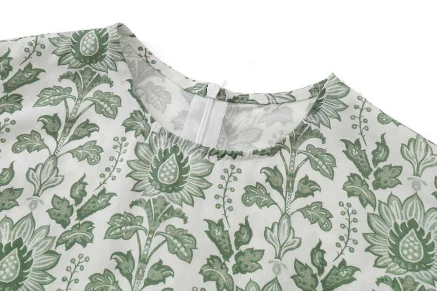Otoño Invierno Casual mujer Camisa de lino de algodón estampado de moda vestido largo conjunto con blusa de bolsillo elegante señora calle conjunto de 2 piezas