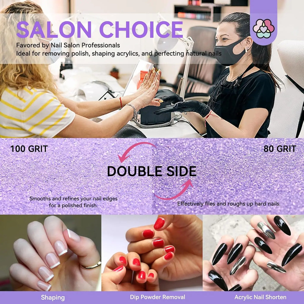 50 Uds Mini limas de uñas bloque pulidores de esponja de grano para uñas acrílicas bloque de pulido herramientas de manicura de salón DIY de doble cara
