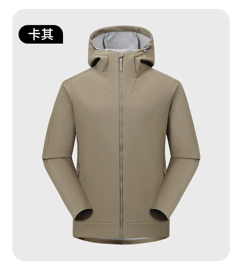 Chaqueta Softshell con Capucha para Hombre, Cálida y Resistente