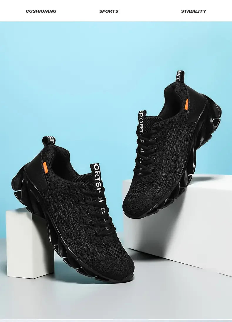 Zapatillas deportivas transpirables de malla unisex con suela cuchilla