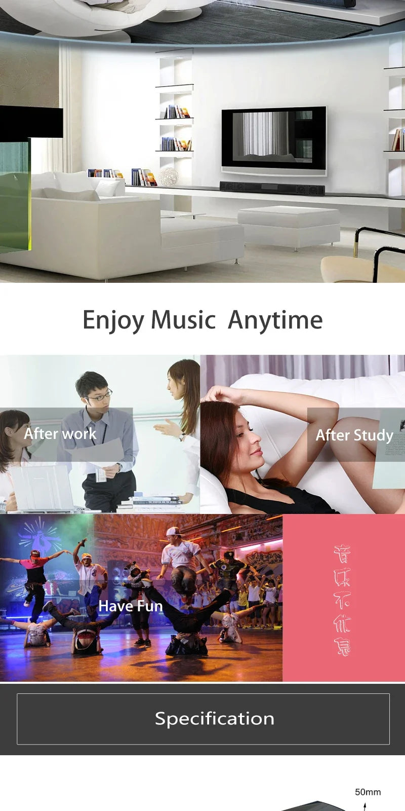 Sistema de sonido de cine en casa, altavoces Bluetooth para ordenador, barra de sonido para TV, Subwoofer, Radio, centro de música, columna Boom Box, 3dhome