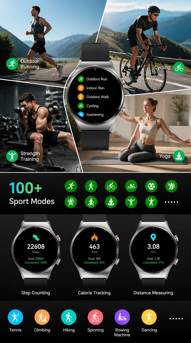 GEJIAN Reloj Inteligente ECG HRV IP67