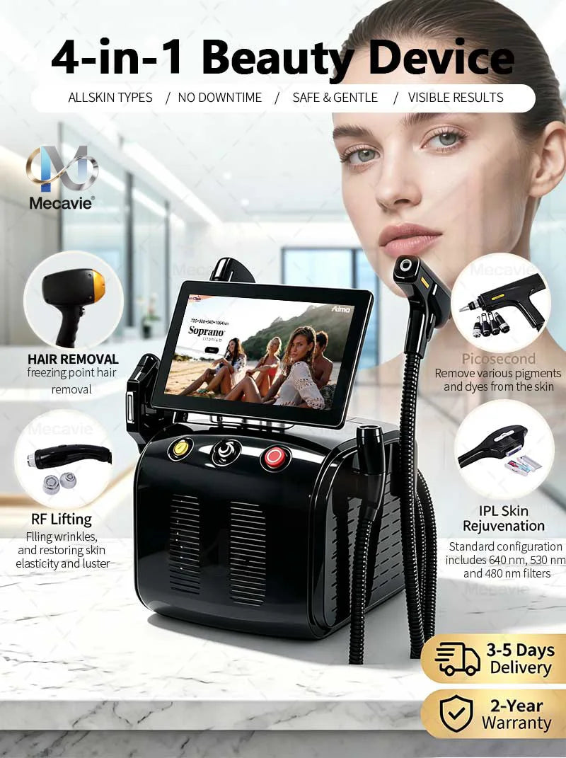Máquina láser 4 en 1 Emsnova para depilación con tecnología IPL y RF