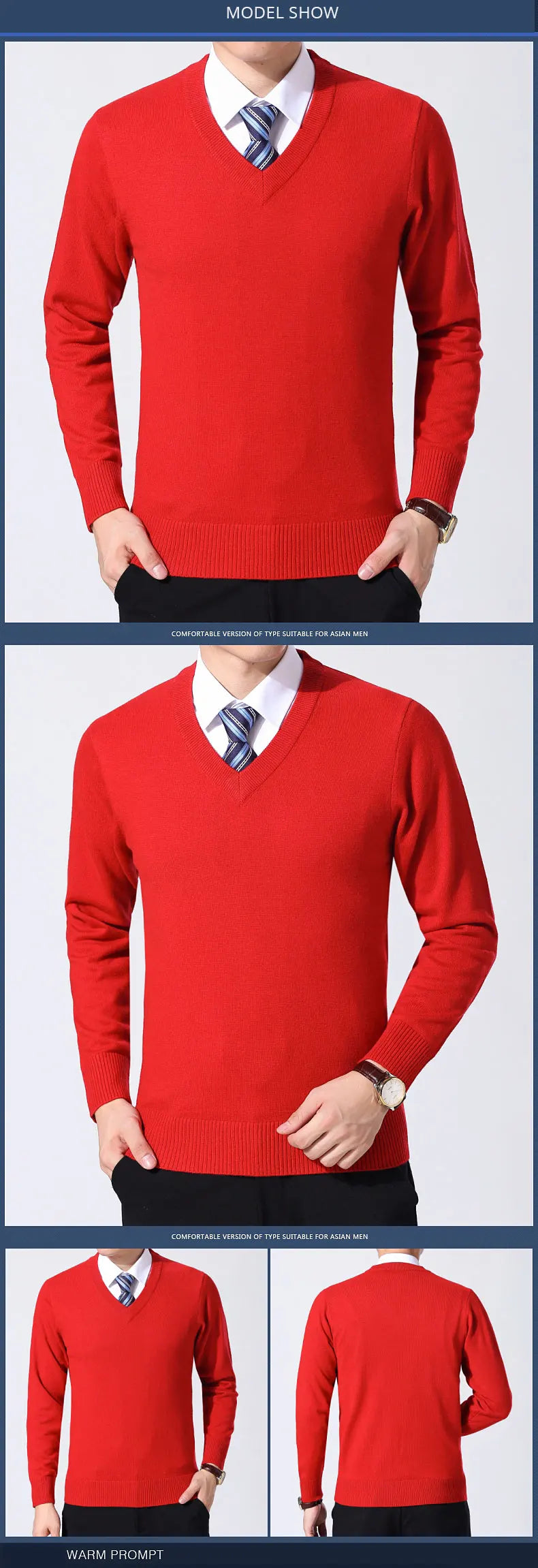 2025 nueva marca de moda suéter para hombre jersey con cuello en V jerséis ajustados tejido grueso cálido otoño estilo coreano ropa Casual para hombre