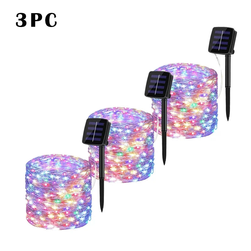 Guirnalda LED Solar para Jardín 7-32M - Impermeable IP65 8 Modos