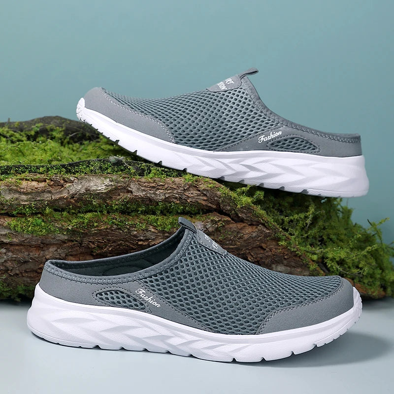 2024 zapatillas de hombre antideslizantes, zapatos informales para hombre, zapatillas planas ligeras para hombre, zapatillas planas transpirables a la moda para exteriores