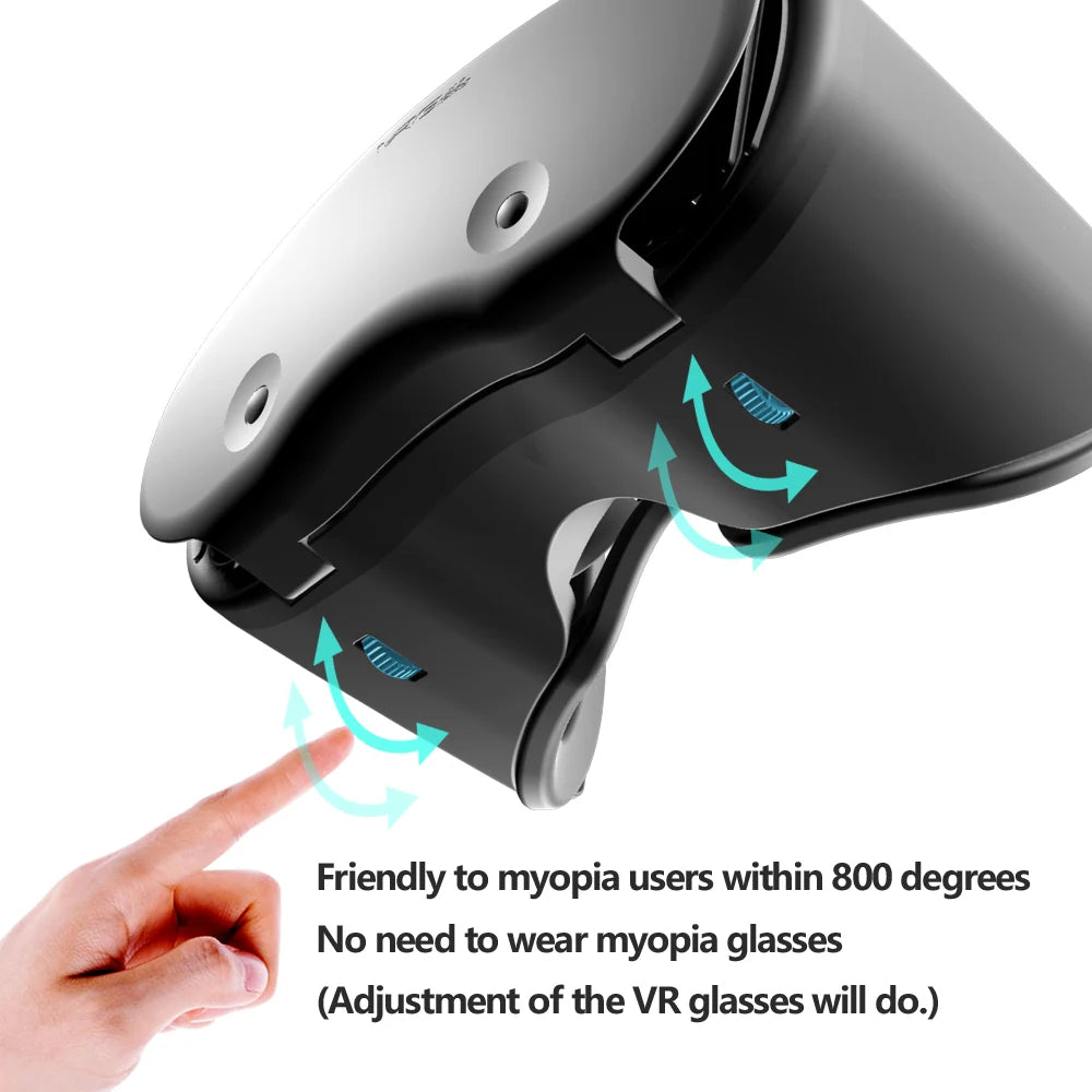 Gafas VR de realidad Virtual 3D para iPhone, Android, teléfono inteligente, casco para teléfono móvil, auriculares con lentes reales, dispositivos