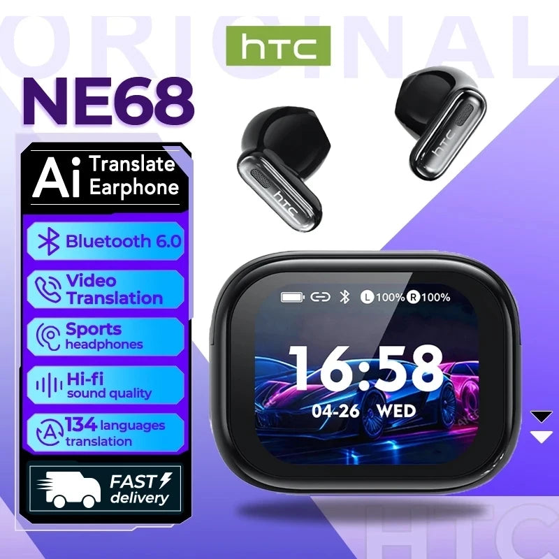 HTC NE68 Auriculares Traductor IA Bluetooth 6.0