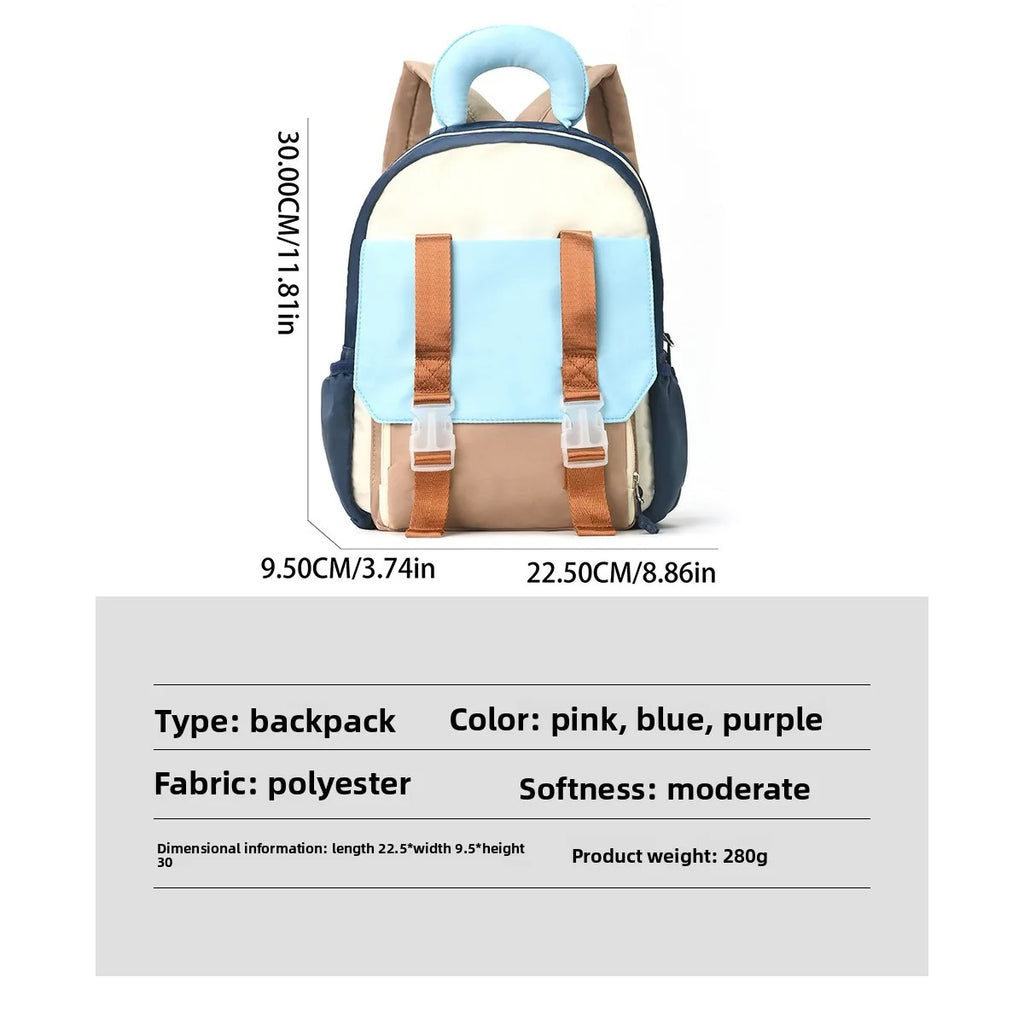 Mochila Infantil Bicolor para Jardín de Infantes