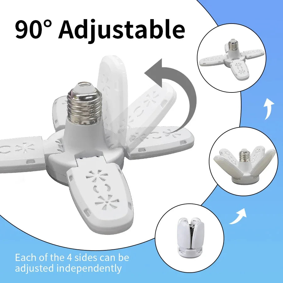 Lámpara LED Plegable E27 para el Hogar y Garaje