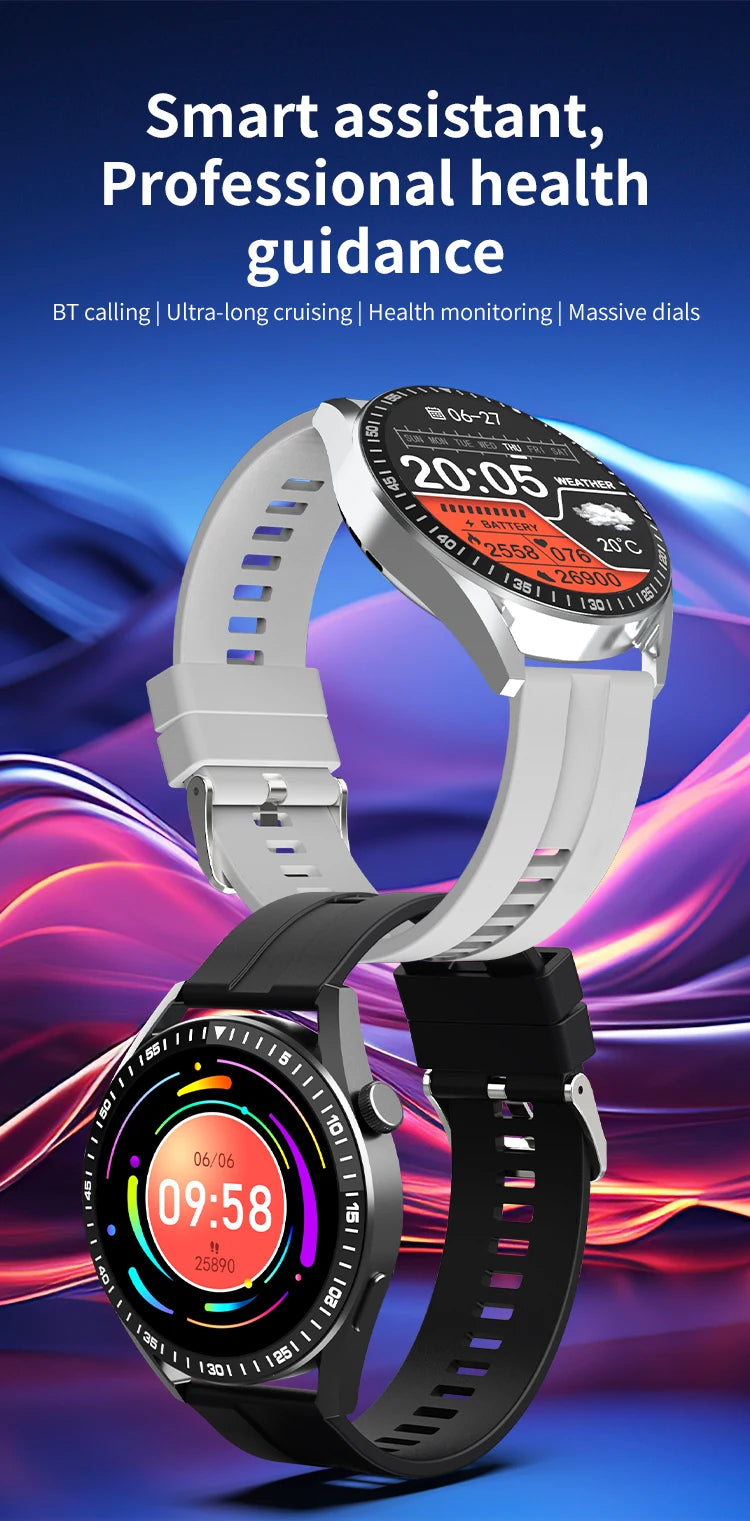 Nuevo reloj inteligente para hombres y mujeres, reloj inteligente deportivo resistente al agua con llamadas telefónicas Amoled de 1,61 pulgadas, rastreador GPS de ritmo cardíaco para IOS y Android