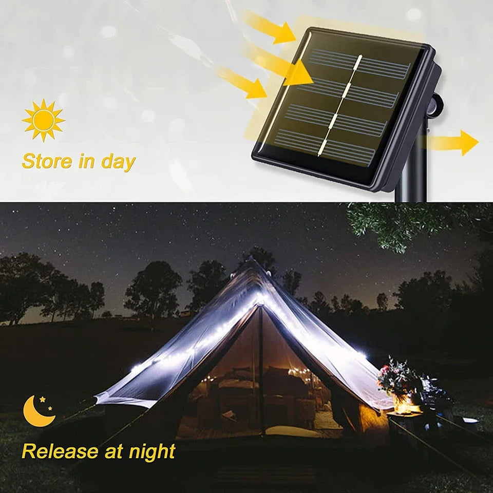 Guirnalda de Luces Solares 1000 LED para Jardín y Fiestas