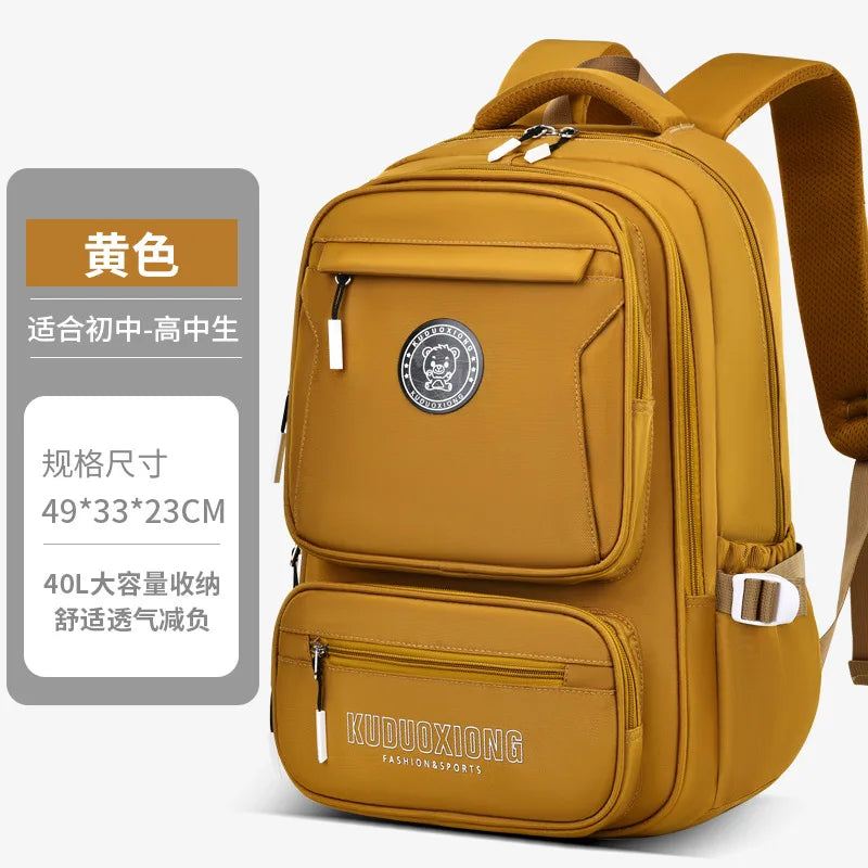 Mochila de escuela secundaria primaria, mochilas escolares para adolescentes, mochila para estudiantes de secundaria, mochila de viaje deportiva de gran capacidad para hombre