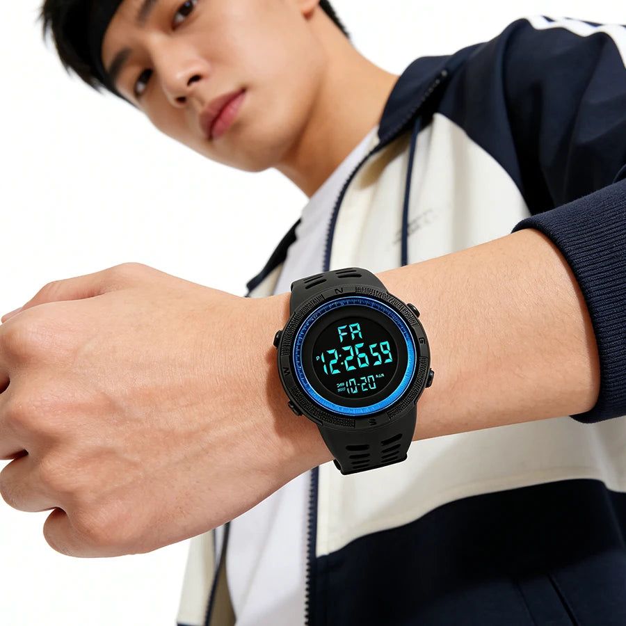 Reloj Digital para hombre, reloj de pulsera deportivo militar, relojes deportivos multifunción resistentes al agua, reloj electrónico para niños y estudiantes, regalos para hombres