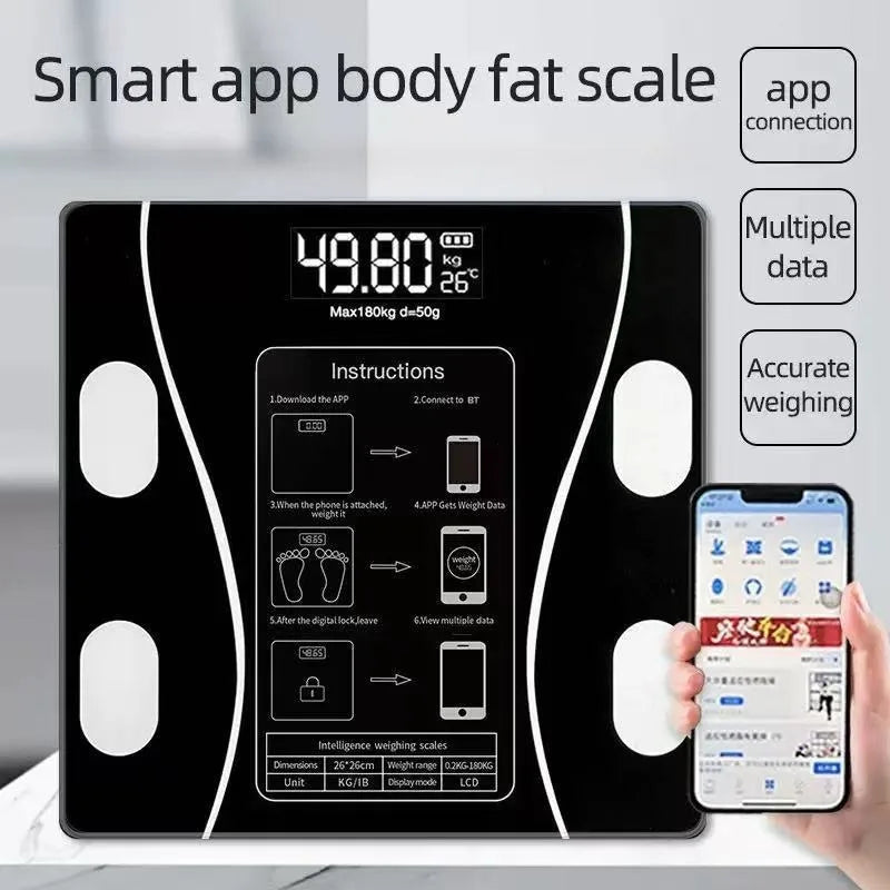 Báscula electrónica digital de uso doméstico con control de peso corporal