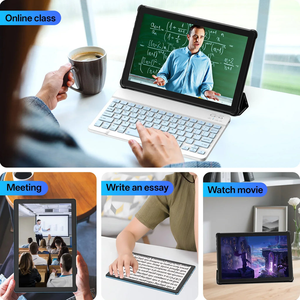 Tablet BAKEN 10 pulgadas Android 15, cuatro núcleos, 12 GB + 64 GB, WiFi 6