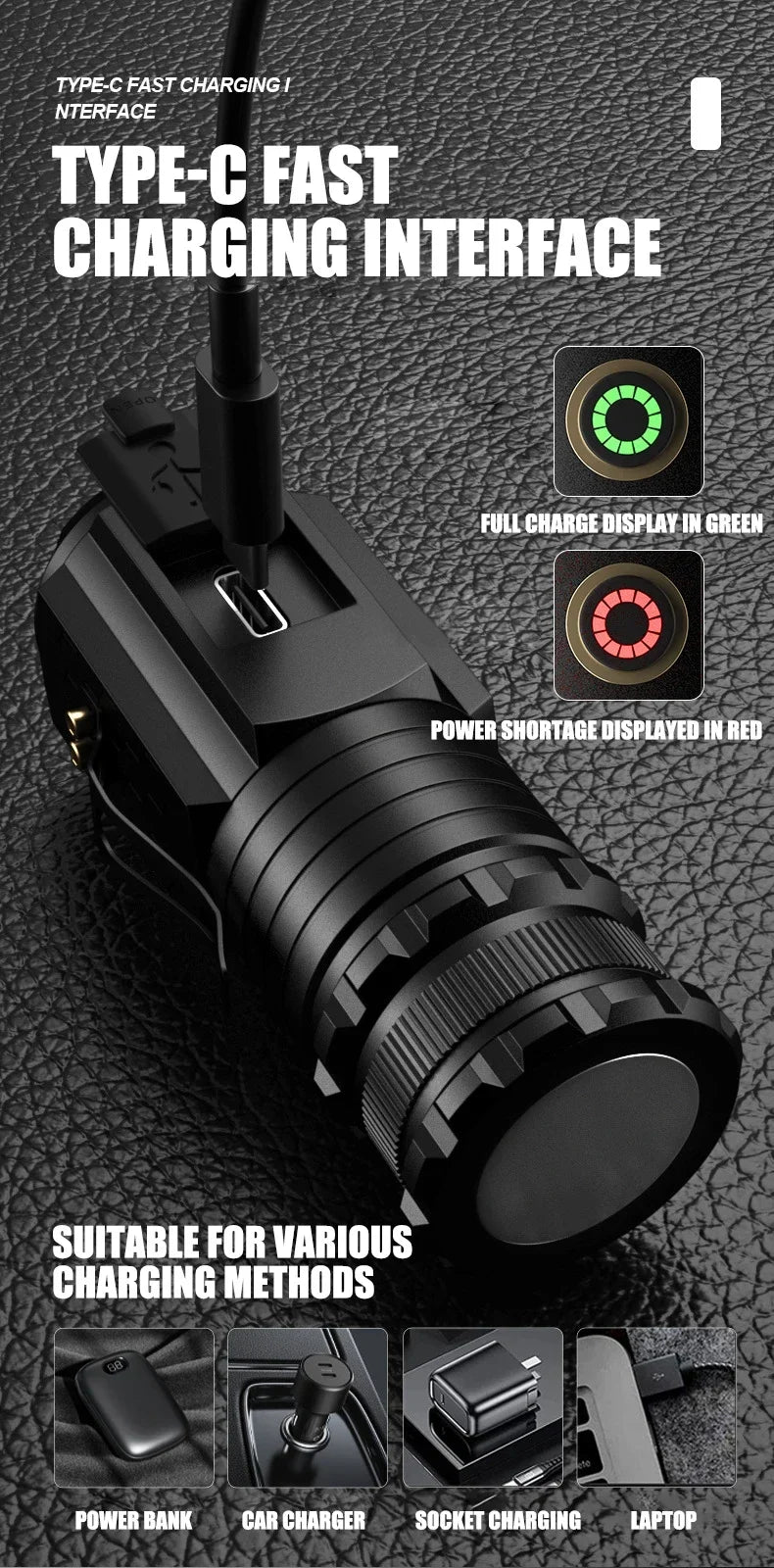 Mini Linterna LED Llavero EDC Táctica para Camping