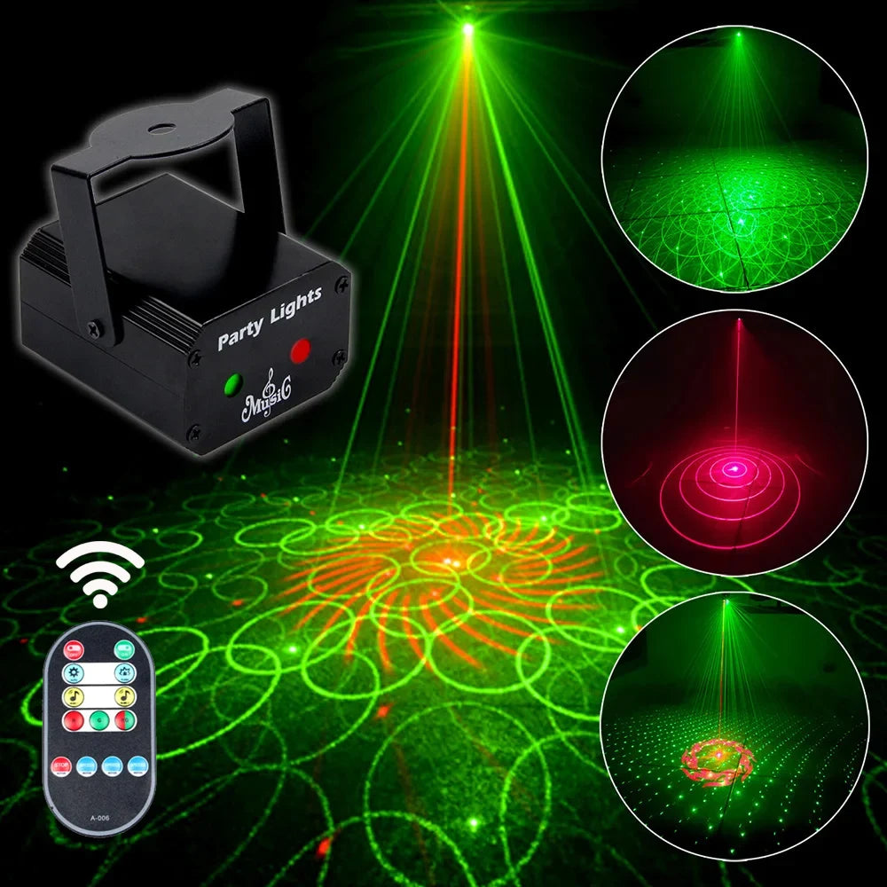 Mini Proyector Láser para Fiesta 32 Patrones