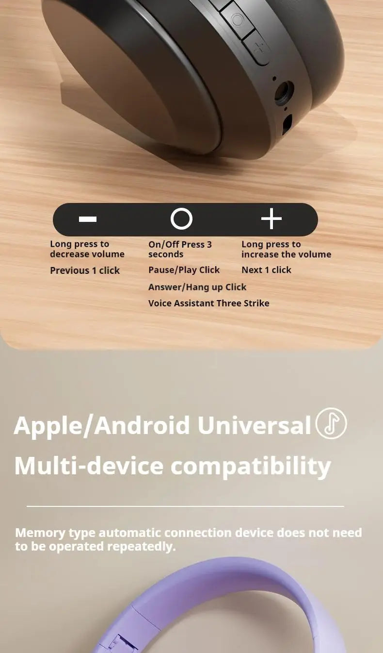 # Auriculares inalámbricos Bluetooth 5,3 auriculares estéreo HIFI auriculares deportivos verdaderos para jugadores reproductor de música TF/AUX con micrófono HD regalos