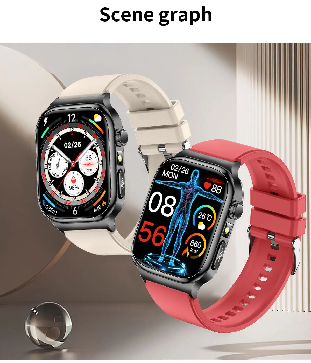Reloj Inteligente Salud ECG+PPG Bluetooth