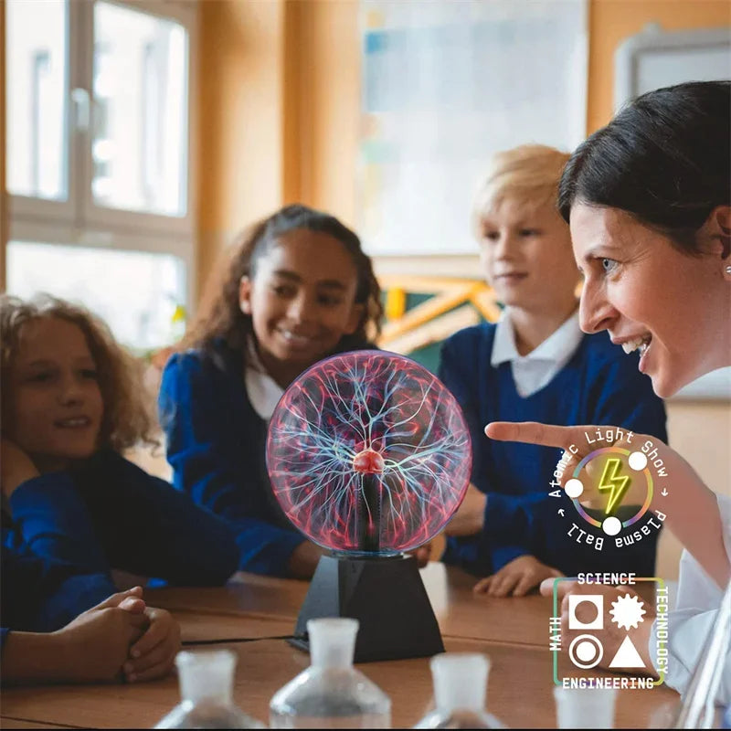 Lámpara mágica de bola de Plasma, luz LED nocturna de cristal táctil para decoración de dormitorio de niños, iluminación de ambiente para fiesta de Navidad, juguete de regalo de cumpleaños