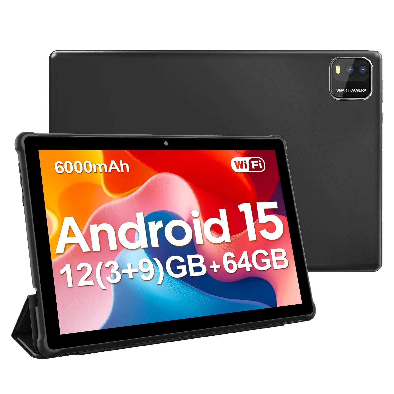 Tablet BAKEN 10 pulgadas Android 15, cuatro núcleos, 12 GB + 64 GB, WiFi 5G