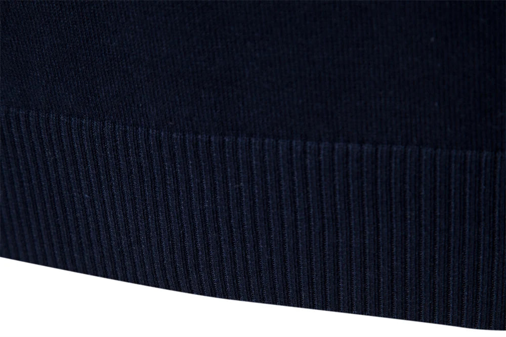 AIOPESON, suéter de retazos para hombre, suéter informal de algodón con cremallera y cuello simulado para hombre, nuevo suéter cálido de moda de invierno para hombre