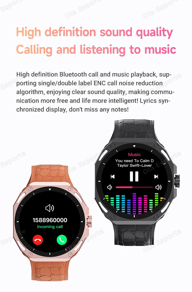 Reloj inteligente 7 en 1 con correas, pantalla AMOLED, dial 3D, GPS, llamadas Bluetooth, resistente al agua IP68, para hombres y mujeres, compatible con Android e iOS, nuevo Hw12