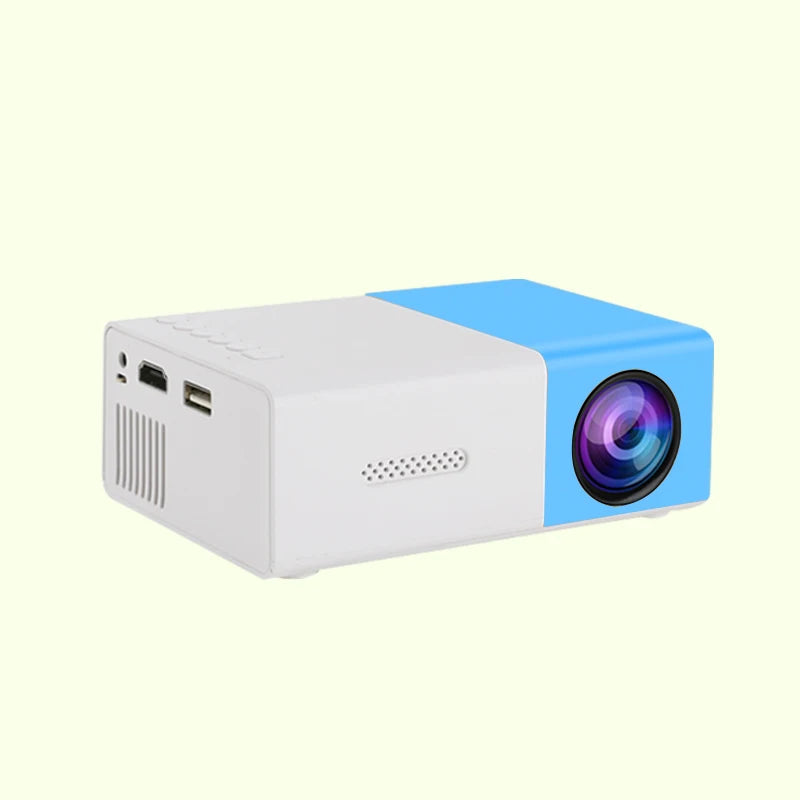 El mini proyector HD portátil YG300 es adecuado para proyectores domésticos, exteriores y portátiles, compatible con enlaces USB, HDMI y tarjetas SD