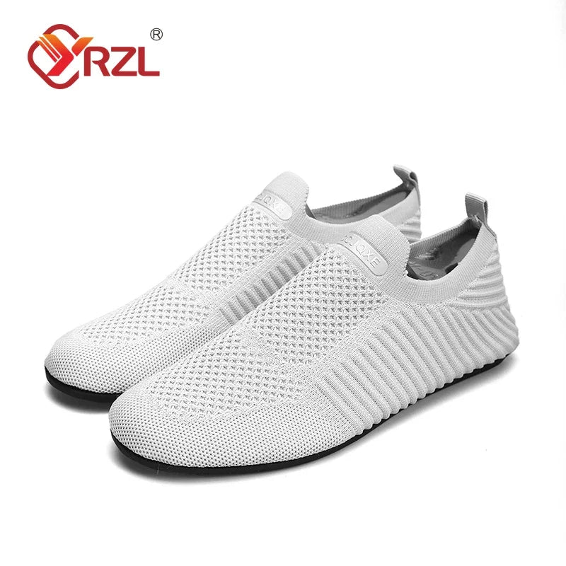 YRZL-mocasines de conducción suaves para hombre, zapatos planos de alta calidad para caminar, mocasines informales de malla transpirable, sin cordones