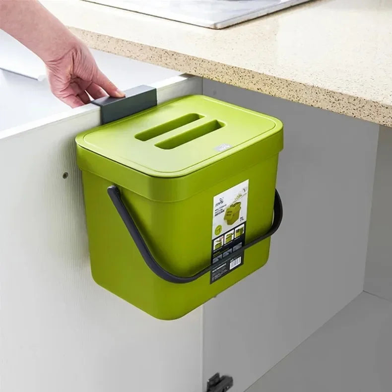 Cubo de basura colgante con tapa silenciosa de 3L a 12L para cocina y baño