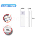 Barra de luz LED con Sensor de movimiento, luz nocturna Led recargable por USB para cocina, armario, iluminación de armario, 30cm/40cm/50cm