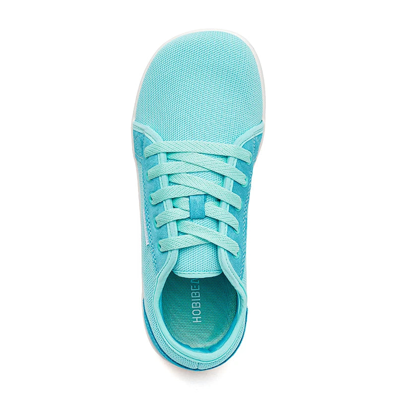 HOBIBEAR Zapatos descalzos con punta ancha para mujer y hombre, zapatillas para correr con cordones para exteriores, zapatos casuales cómodos con caída cero