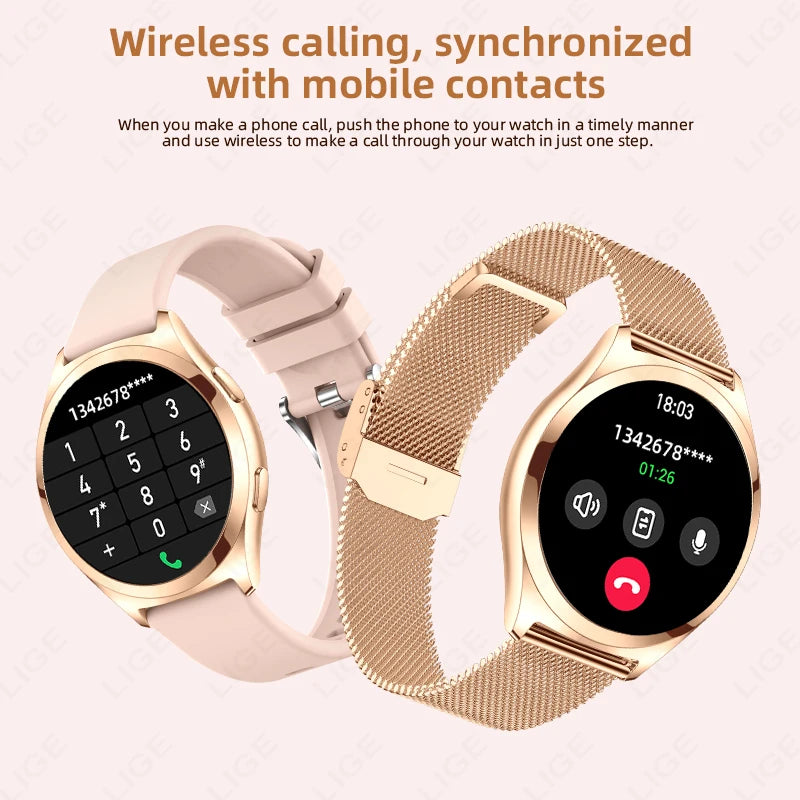 Reloj Inteligente LIGE AMOLED para Mujer Bluetooth