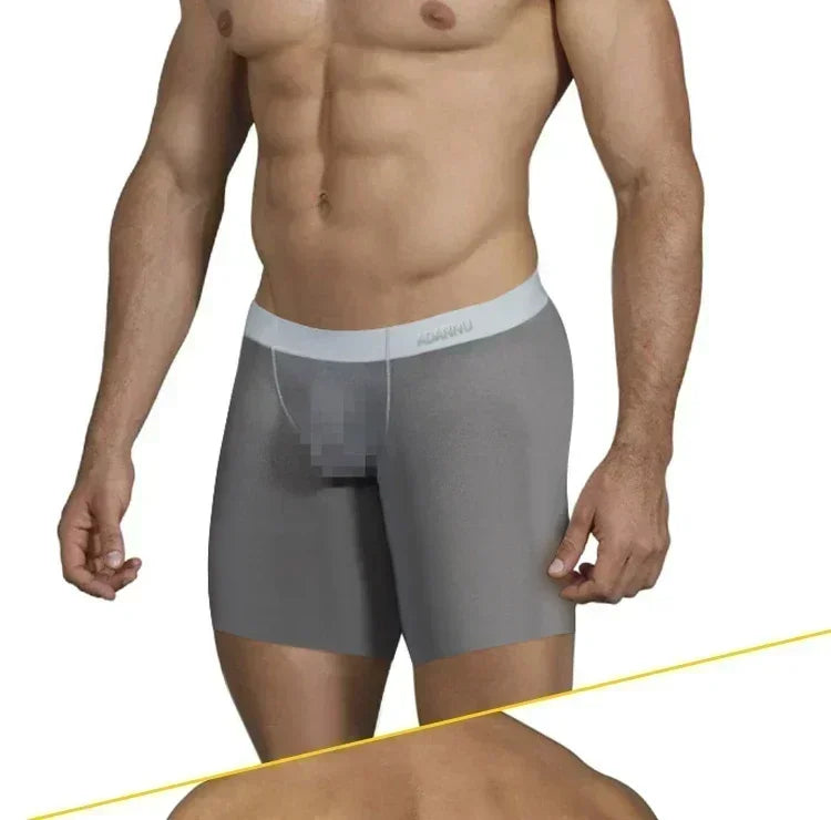1/2/3 Uds. Ropa interior de seda helada para hombre, Boxer antibacteriano transparente sin costuras, pantalones cortos 0,01 de tela ultrafina, calzoncillos transparentes