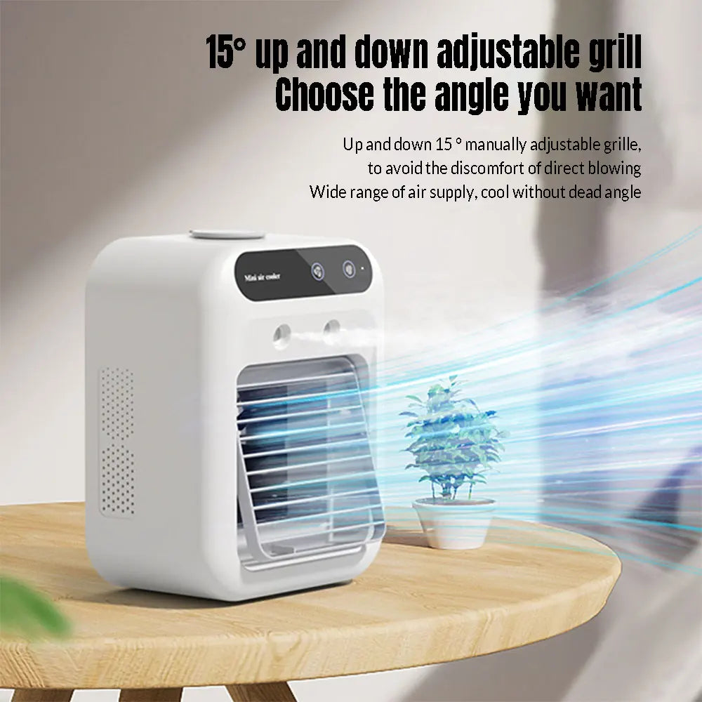 Ventilador USB de Escritorio con Humidificador y Luz LED