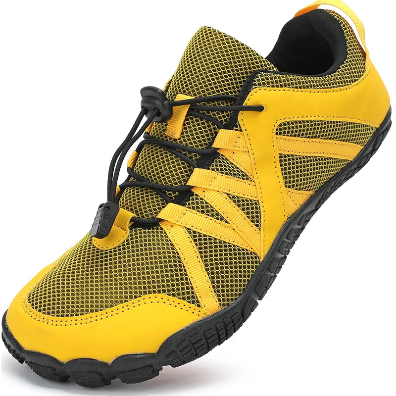 Zapatos de senderismo transpirables para hombre, zapatillas de deporte flexibles para exteriores, zapatos antideslizantes a la moda para caminar para hombre, zapatos informales de escalada de gran tamaño